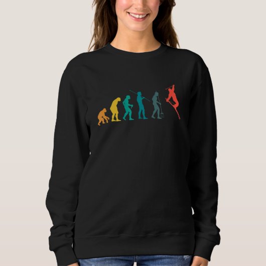Evolution Skifahrer Sweatshirt (Vorderseite)