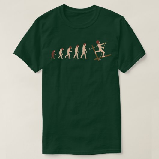 Evolution Skiing Evolution Geschenk Idee T-Shirt (Design vorne)