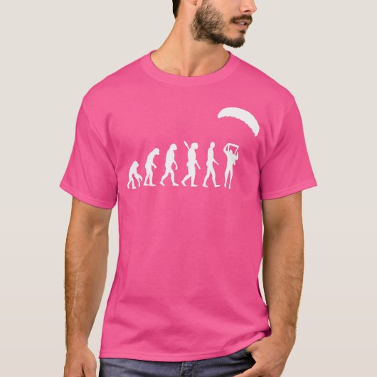 Evolution Skydiver Skydiver Fallschirm T-Shirt (Vorderseite)