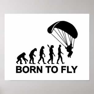 Evolution Skydiving born to fly Poster