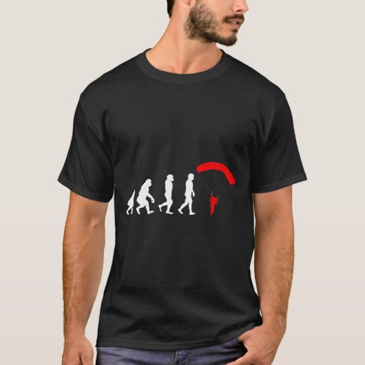 Evolution Skydiving für Sky Diver Lehrer T-Shirt (Vorderseite)