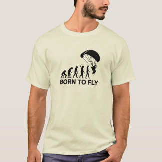Evolution Skydiving geboren zu fliegen T-Shirt