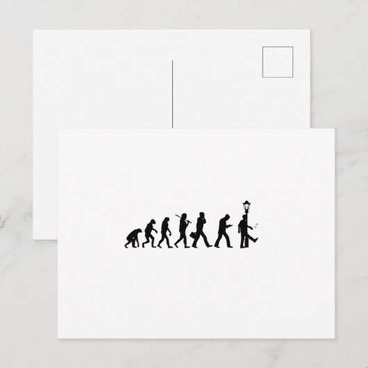 Evolution Smartphone - Funny Motive Postkarte (Vorne/Hinten)