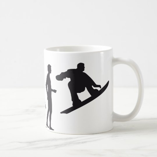 evolution snowboard kaffeetasse