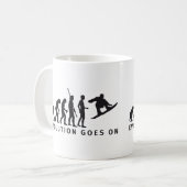 evolution snowboard kaffeetasse (Vorderseite Links)