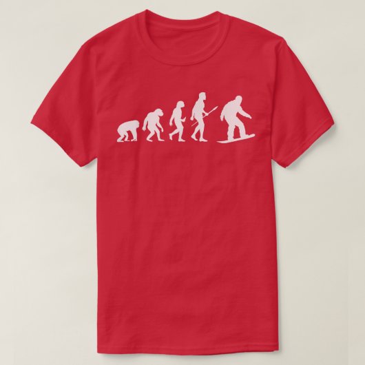 Evolution Snowboarden Funny Snowboard Männer Fraue T-Shirt (Design vorne)