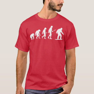 Evolution Snowboarden Funny Snowboard Männer Fraue T-Shirt