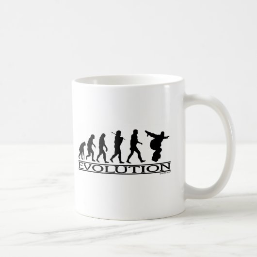 Evolution - Snowboarding Kaffeetasse (Rechts)