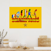 Evolution Spaniens Fußball-Weltmeister Spanien Poster (Küche)