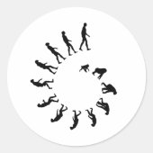 Evolution Spiral Runder Aufkleber (Vorderseite)