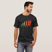 Evolution Square Dance Funny Retro T-Shirt (Vorne ganz)