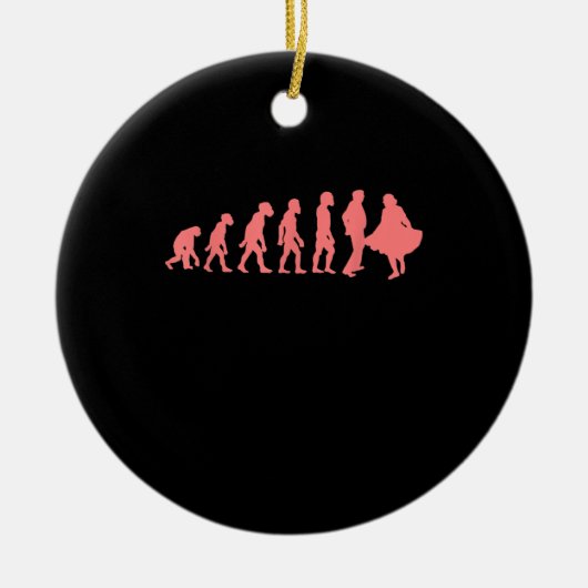 Evolution Square Dance Graphic Design Perfect Gift Keramik Ornament (Vorne)