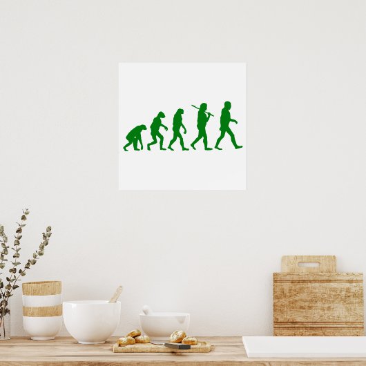 Evolution Standard - grün Poster (Küche)