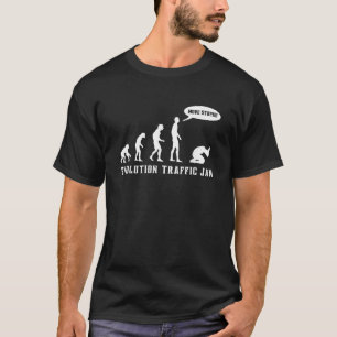 Evolution Stau Bewegung Dumm Lustig Anti Religion T-Shirt