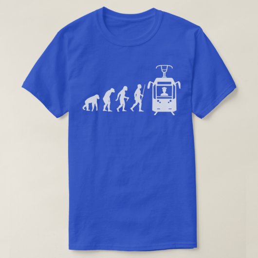 Evolution Streetcar Driver Straßenbahn Beruf T-Shirt (Design vorne)
