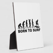 Evolution Surfen Geboren zum Surfen Fotoplatte (Seite)
