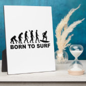 Evolution Surfen Geboren zum Surfen Fotoplatte (Seite)