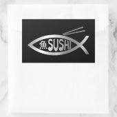 Evolution - Sushi Rechteckiger Aufkleber (Tasche)
