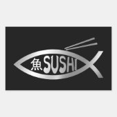 Evolution - Sushi Rechteckiger Aufkleber (Vorderseite)