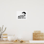 Evolution Tauchen geboren fliegen Poster (Küche)
