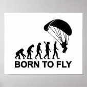 Evolution Tauchen geboren fliegen Poster (Vorne)