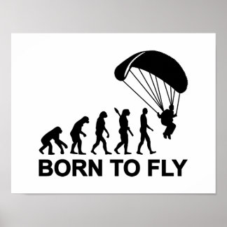 Evolution Tauchen geboren fliegen Poster
