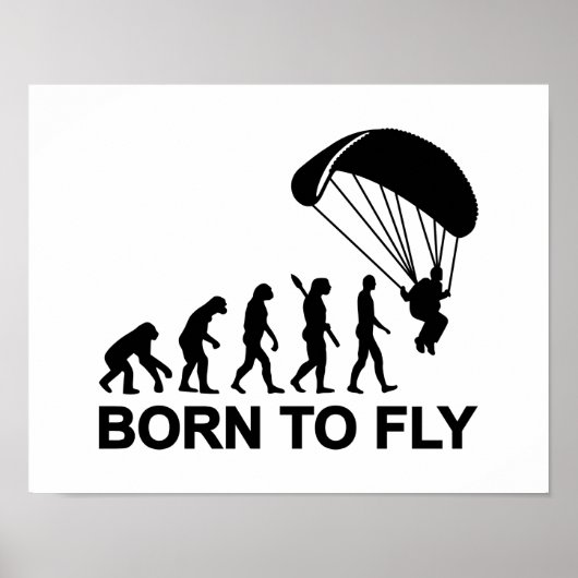 Evolution Tauchen geboren fliegen Poster (Vorne)