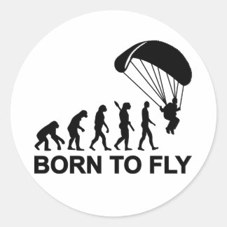 Evolution Tauchen geboren fliegen Runder Aufkleber