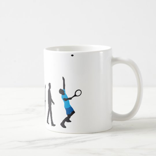 evolution tennis player kaffeetasse