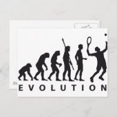Evolution Tennis Postkarte (Vorne/Hinten)