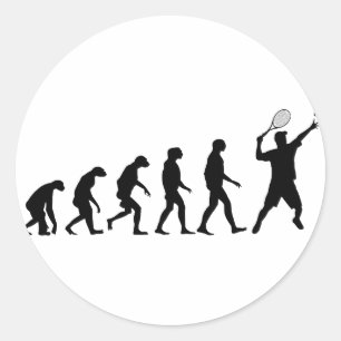 Evolution Tennis Runder Aufkleber