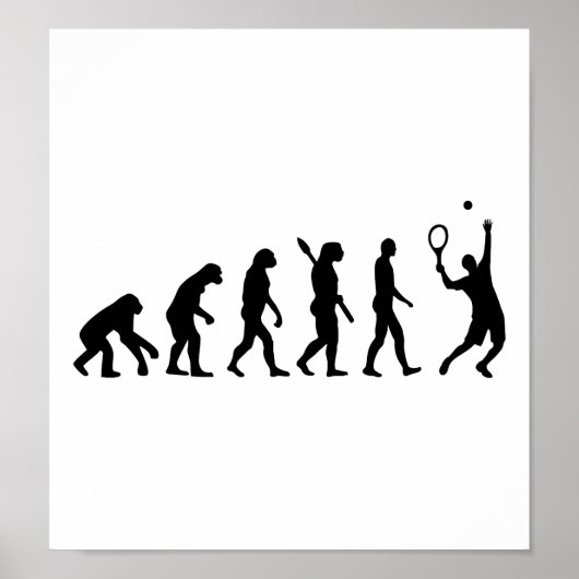 Evolution Tennisspieler Poster (Vorne)