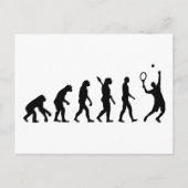 Evolution Tennisspieler Postkarte (Vorderseite)