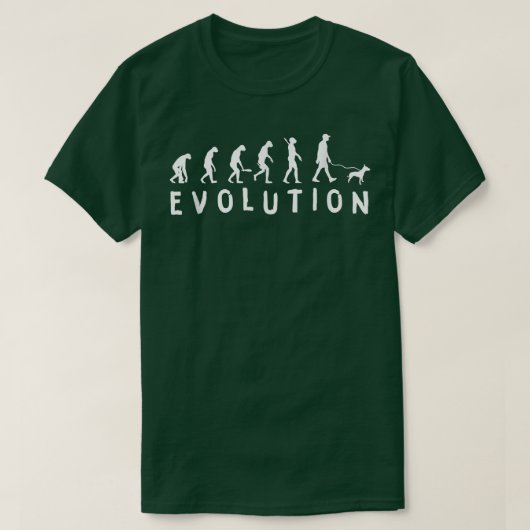 Evolution Terrier Dog Bull Terrier  T-Shirt (Design vorne)