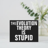 EVOLUTION THEORY IST STUPID-Postkarten Postkarte (Stehend Vorderseite)