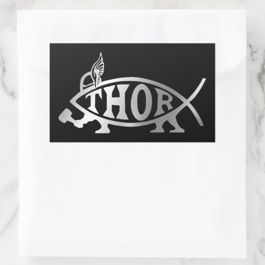 Evolution - Thor Rechteckiger Aufkleber (Tasche)
