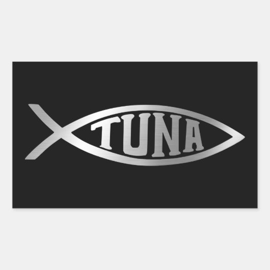 Evolution - Thunfisch Rechteckiger Aufkleber (Vorderseite)