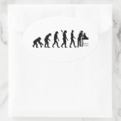 Evolution Tierärztin Ovaler Aufkleber (Tasche)