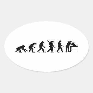 Evolution Tierärztin Ovaler Aufkleber