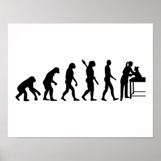 Evolution Tierärztin Poster
