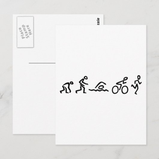 Evolution Tri Postkarte (Vorne/Hinten)