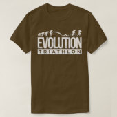 Evolution Triathlon Funny Triathlete Caveman T-Shirt (Design vorne)