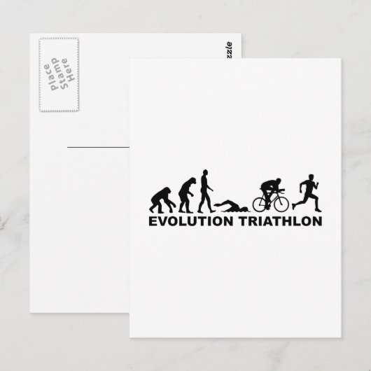 Evolution-Triathlon Postkarte (Vorne/Hinten)