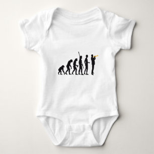 evolution trumpet player baby strampler