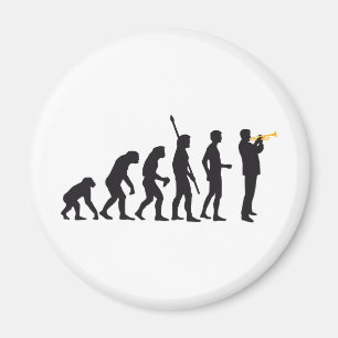 evolution trumpet player magnet