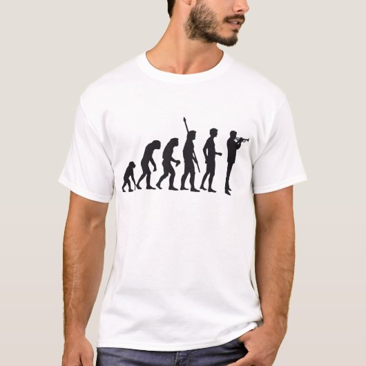 evolution trumpet player T-Shirt (Vorderseite)