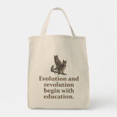 Evolution und Revolution - Bildung Tragetasche (Rückseite)