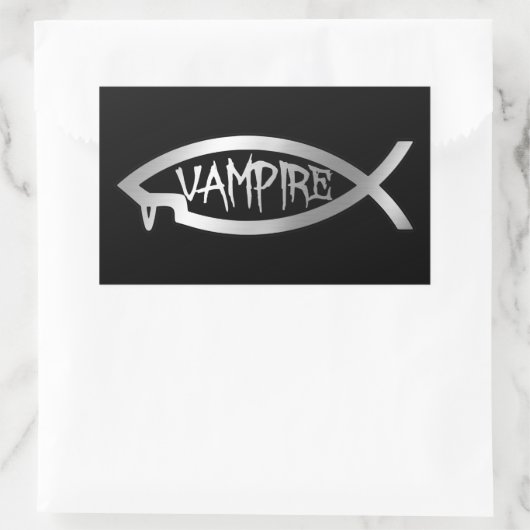 Evolution - Vampire Rechteckiger Aufkleber (Tasche)