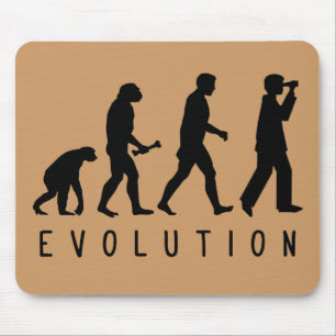 Evolution: Vogelbeobachter Mousepad