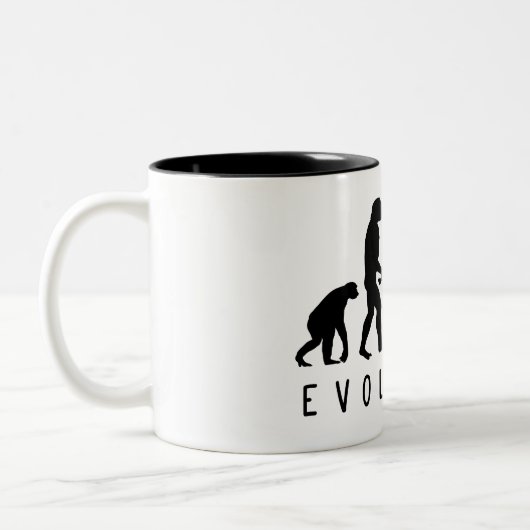 Evolution: Vogelbeobachter Zweifarbige Tasse (Links)